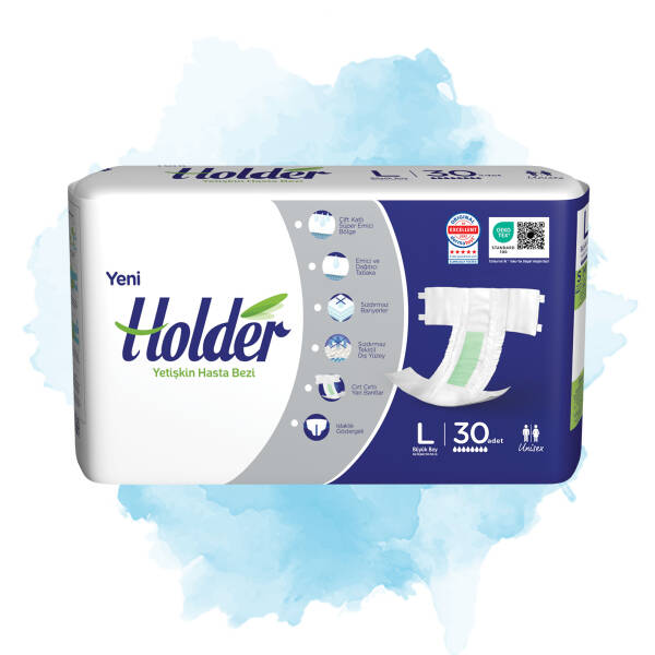 Holder Large Yetişkin Hasta Bezi - 30 Adet - 1