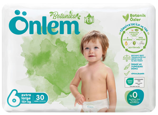 Önlem Botanika Bebek Bezi İkili Jumbo Paket Extra Large 30 Adet (16+ kg)